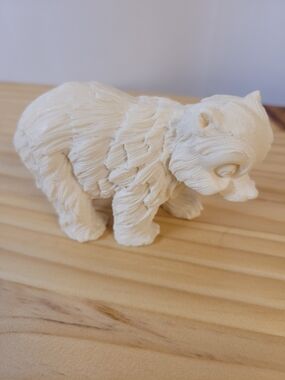 Santini Italy Cream Ceramic Bear Figurine - 4"